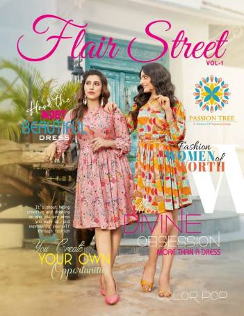 Flair Street By Passion Tree Fancy Wear Short Kurti Collection